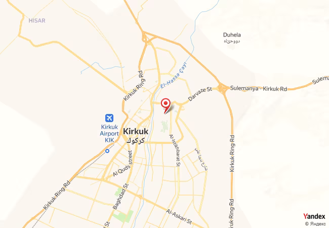 Qibla Map for Kirkuk