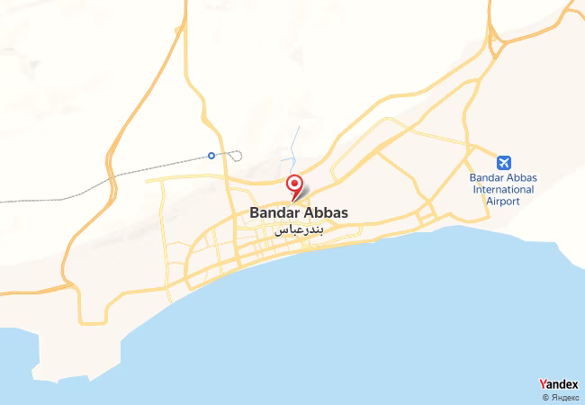 Qibla Map for Bandar `Abbas