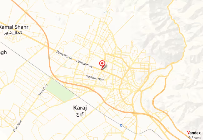 Qibla Map for Karaj