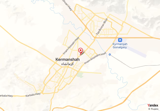 Qibla Map for Kermanshah
