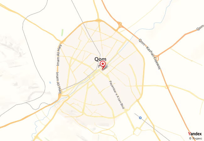 Qibla Map for Qom
