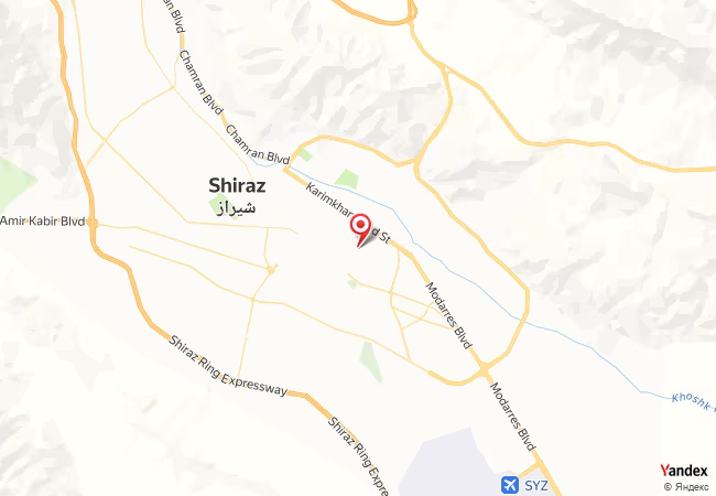 Qibla Map for Shiraz