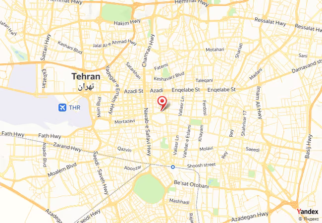 Qibla Map for Tehran