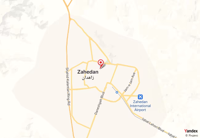 خريطة القبلة لمدينة زاهدان