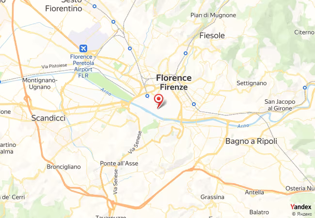 خريطة القبلة لمدينة فلورانس