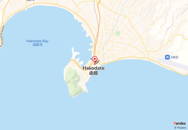 Qibla Map for Hakodate