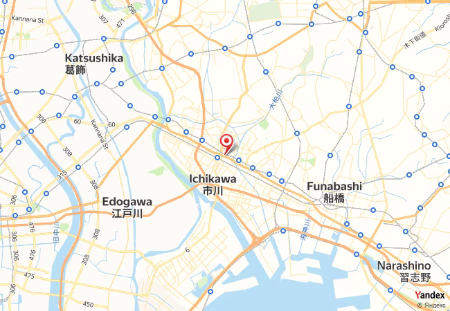 Qibla Map for Ichikawa