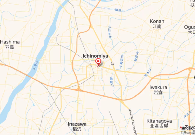 Qibla Map for Ichinomiya