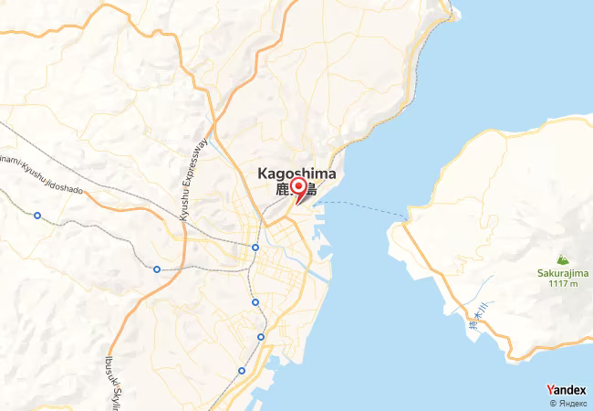 Qibla Map for Kagoshima