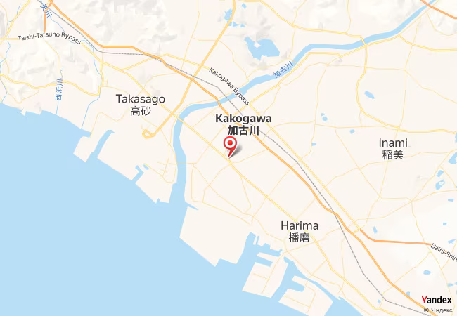 Qibla Map for Kakogawacho-honmachi