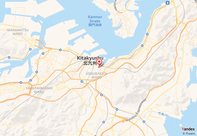 Qibla Map for Kitakyushu