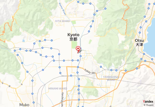 Qibla Map for Kyoto