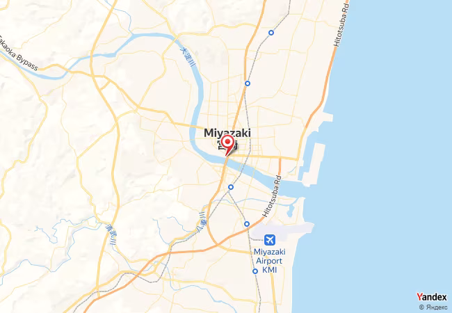 Qibla Map for Miyazaki