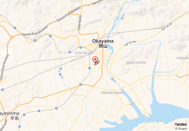 Qibla Map for Okayama