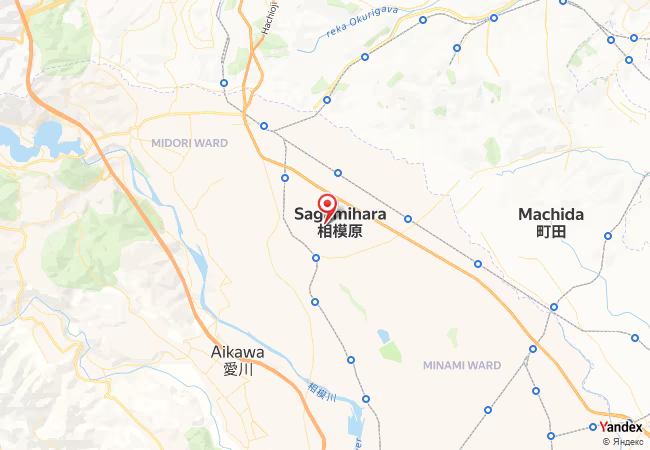 Qibla Map for Sagamihara