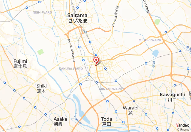 Qibla Map for Saitama