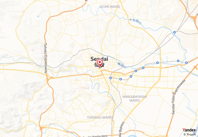 Qibla Map for Sendai