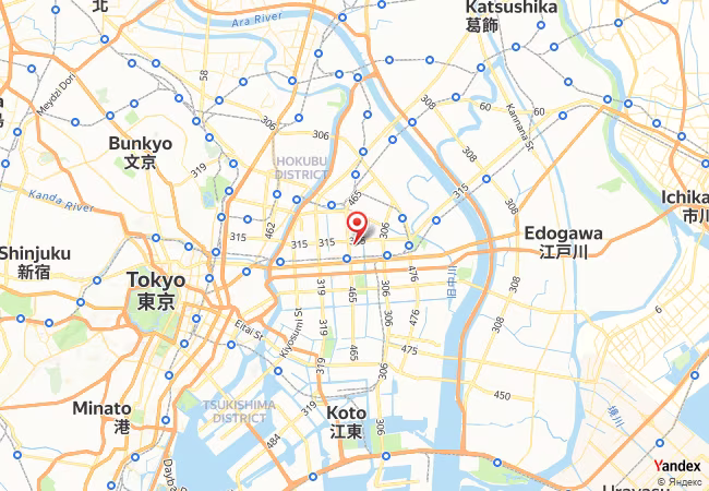 Qibla Map for Sumida