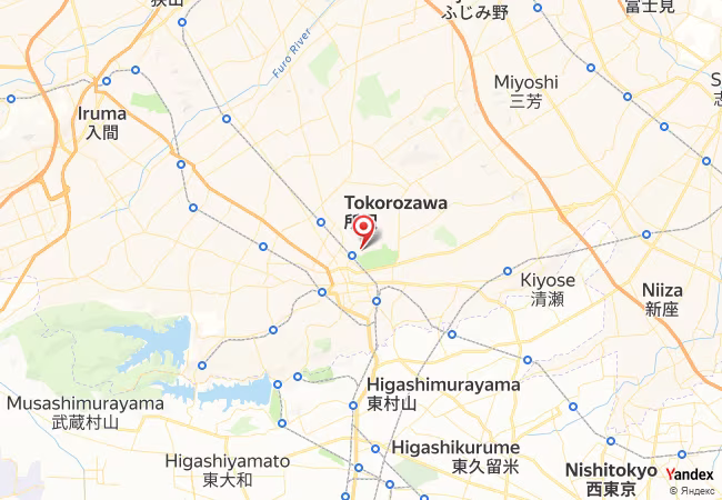 Qibla Map for Tokorozawa