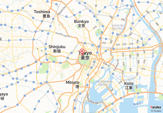 Qibla Map for Tokyo
