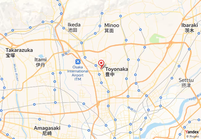 Qibla Map for Toyonaka