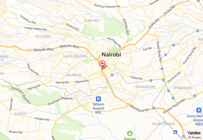 Qibla Map for Nairobi