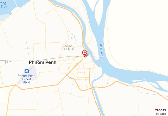 Qibla Map for Phnom Penh