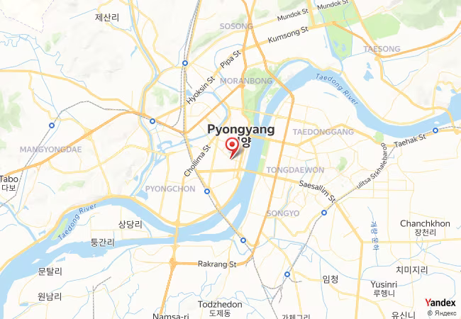 Qibla Map for Pyongyang
