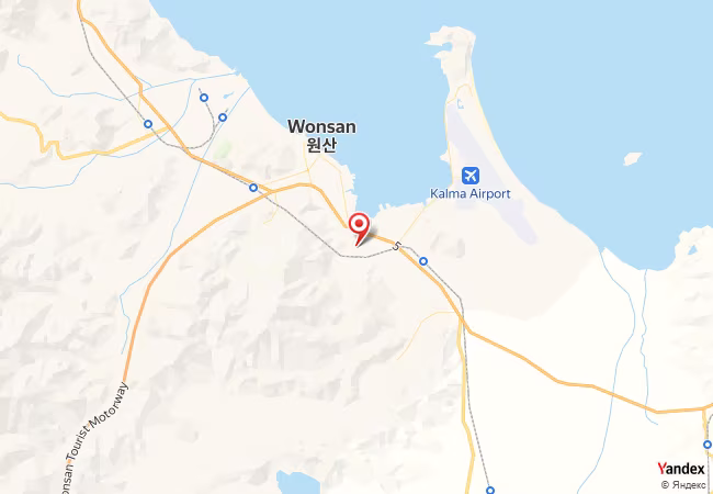 Qibla Map for Wonsan