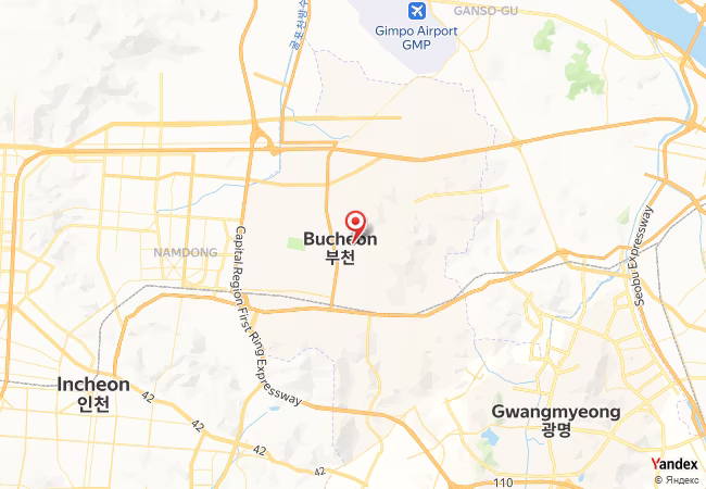 Qibla Map for Bucheon