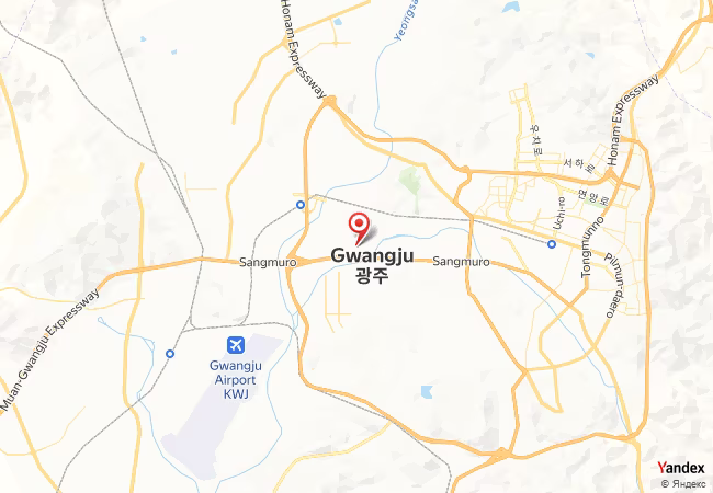 Qibla Map for Gwangju