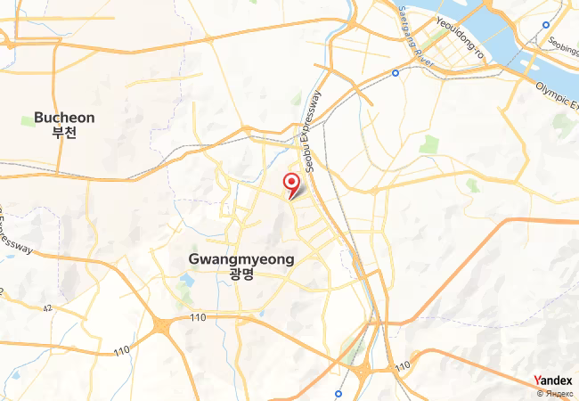 Qibla Map for Gwangmyeongni