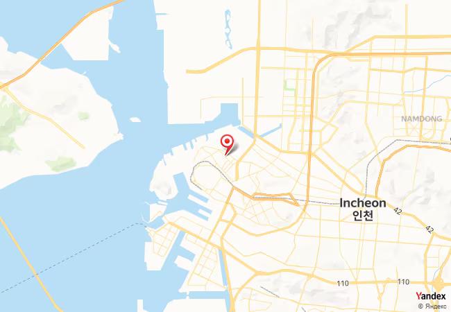 Qibla Map for Incheon