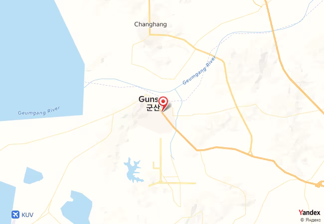 Qibla Map for Kunsan