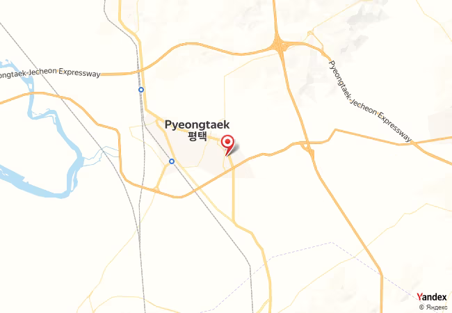 Qibla Map for Pyeongtaek