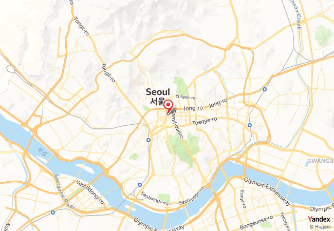 Qibla Map for Seoul