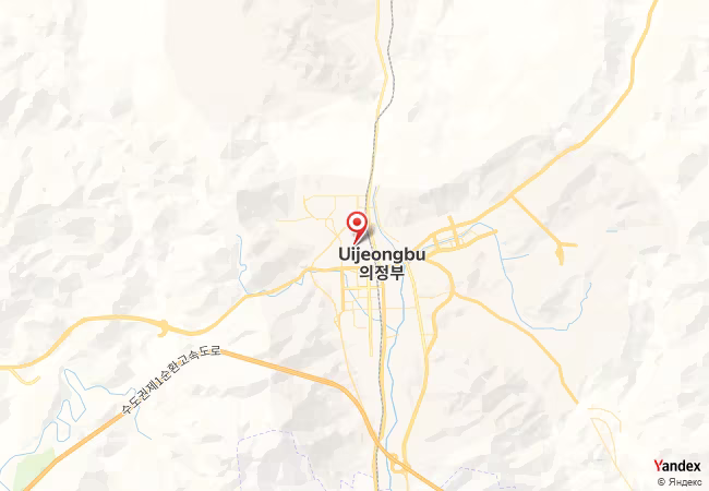 Qibla Map for Uijeongbu