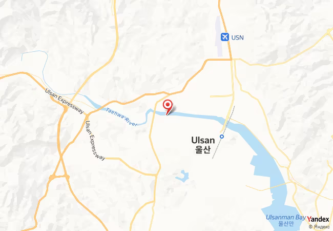 Qibla Map for Ulsan