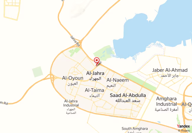 Qibla Map for Al Jahra'