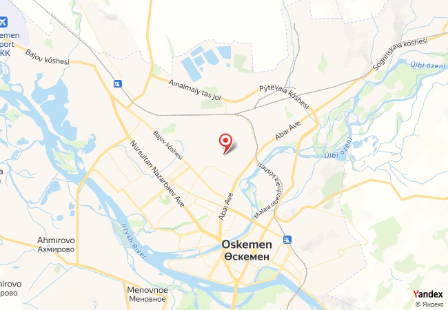 Qibla Map for Oskemen