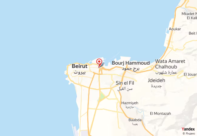 Qibla Map for Beirut