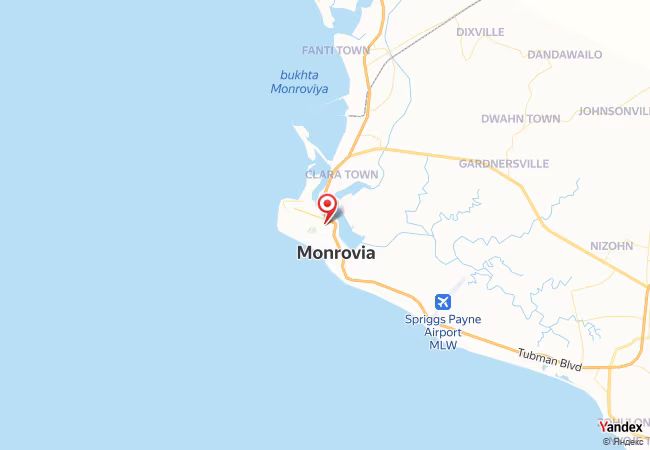 Qibla Map for Monrovia