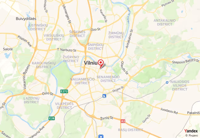 Qibla Map for Vilnius