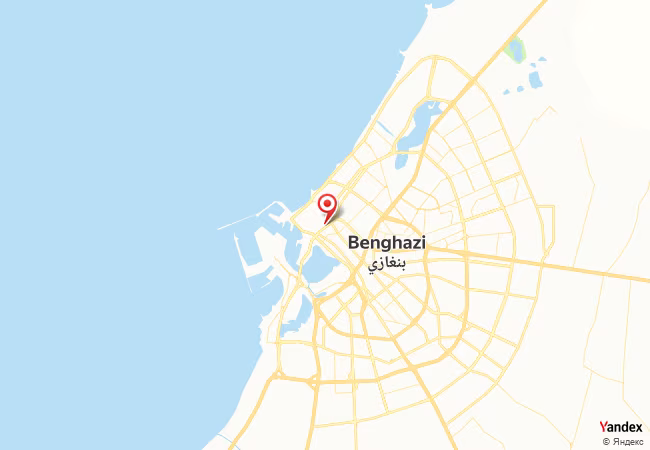 Qibla Map for Benghazi