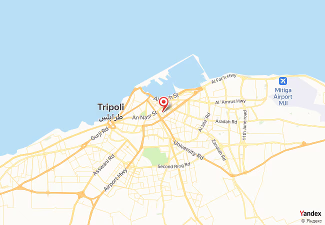 Qibla Map for Tripoli