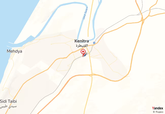 Qibla Map for Kenitra