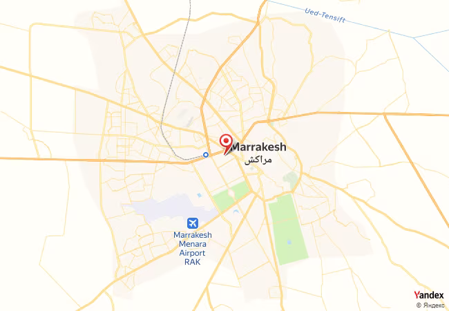 Qibla Map for Marrakech