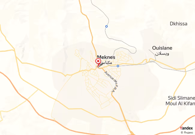 Qibla Map for Meknes