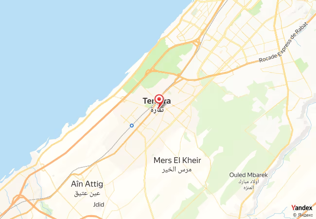 Qibla Map for Temara