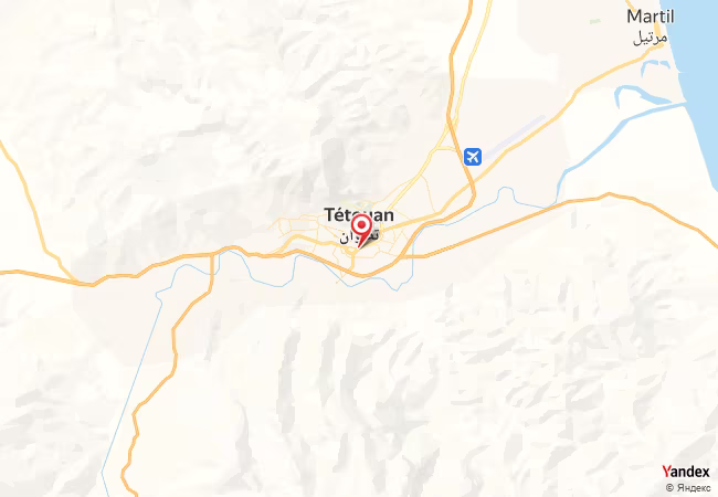 Qibla Map for Tetouan
